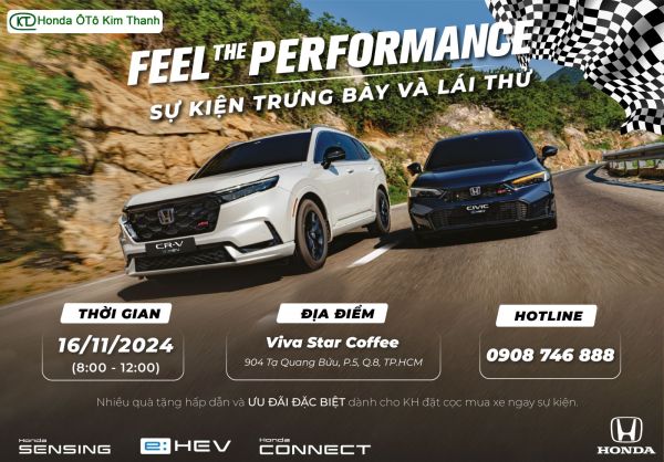 SỰ KIỆN LÁI THỬ XE HONDA - FEEL THE PERFORMANCE ĐẶC BIỆT THÁNG 11/2024
